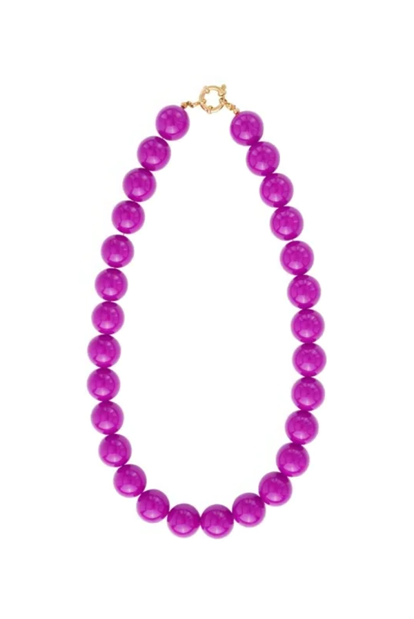 Kralenketting grote kralen paars