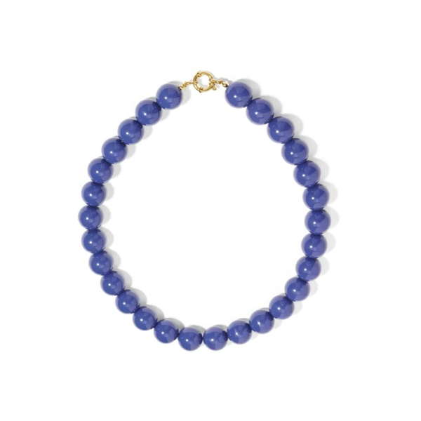 Kralenketting grote kralen blauw