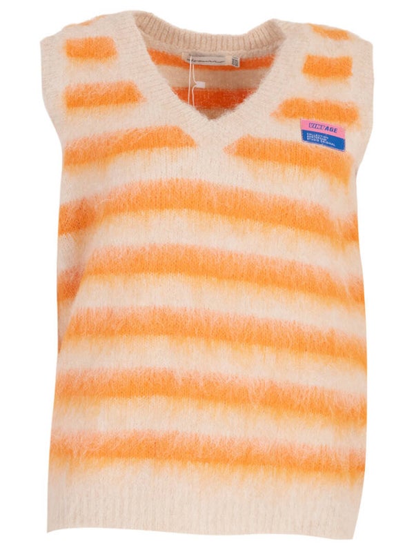 Fluffy spencer oranje/ beige