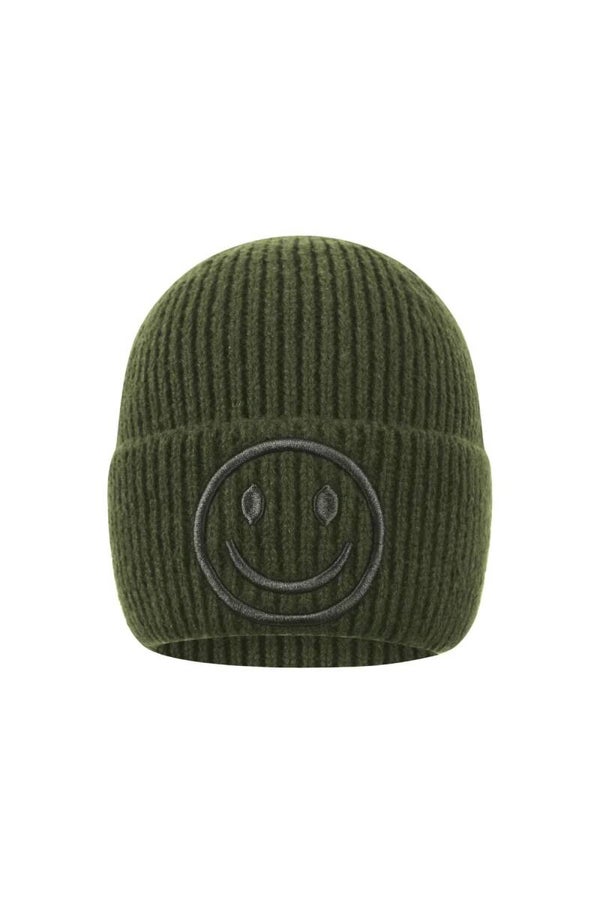 Muts smiley groen