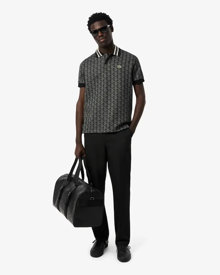 Polo classic fit jacquard monogramme LACOSTE