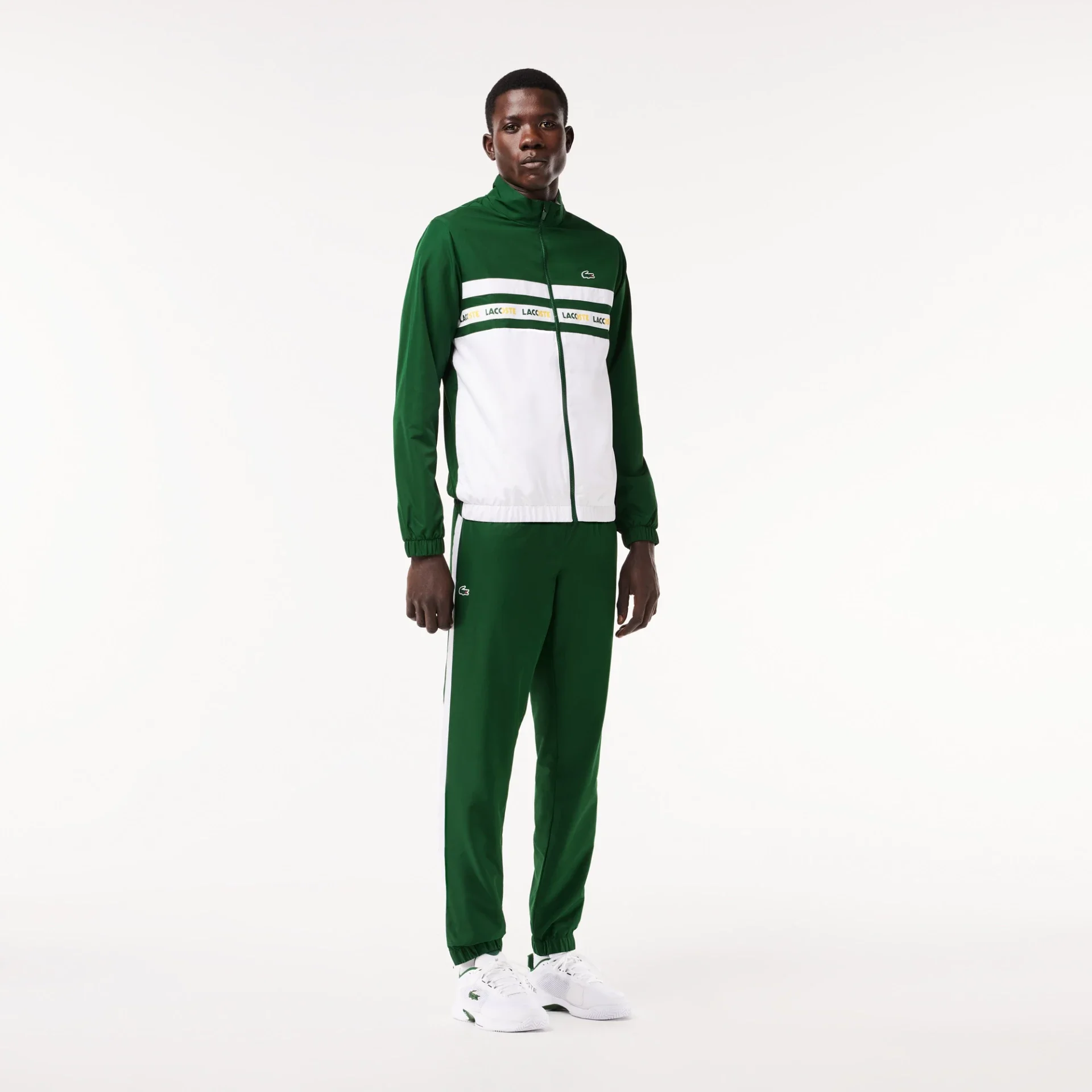 Survêtement Lacoste Tennis sportsuit avec bande siglée - green/white291