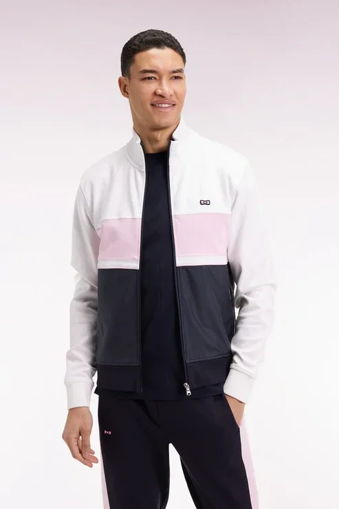 Sweatshirt en coton mélangé rose