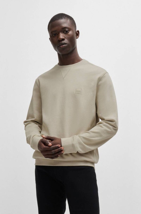 Sweat Regular en molleton de coton avec patch logoté