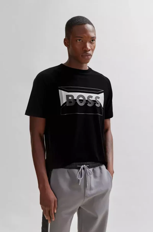 T-SHIRT REGULAR FIT EN COTON MÉLANGÉ