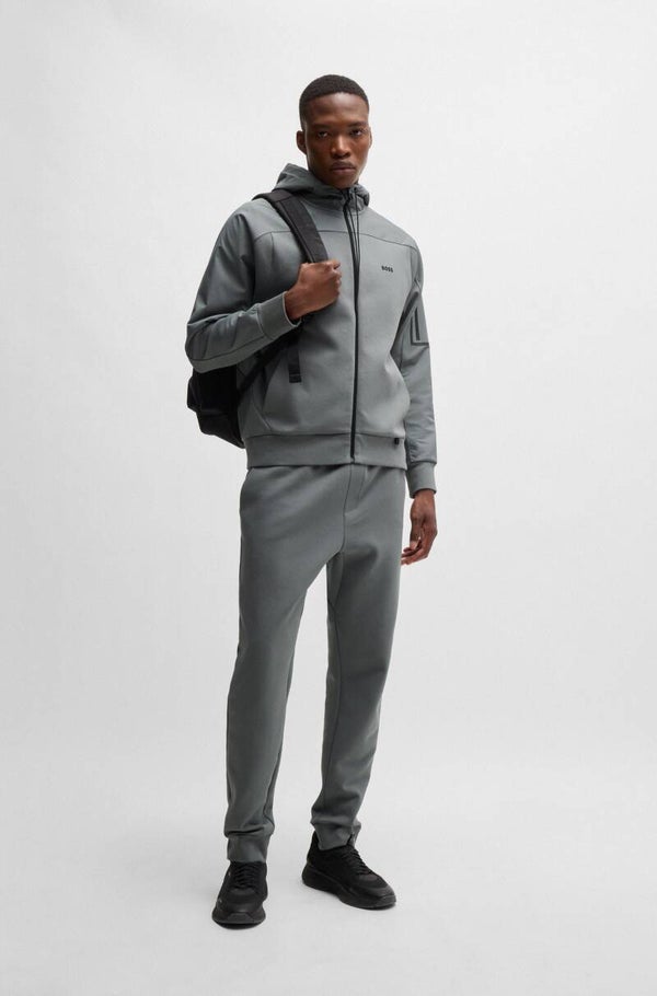 Survêtement  en coton mélangé avec logo réfléchissant décoratif  BOSS GREEN- gris