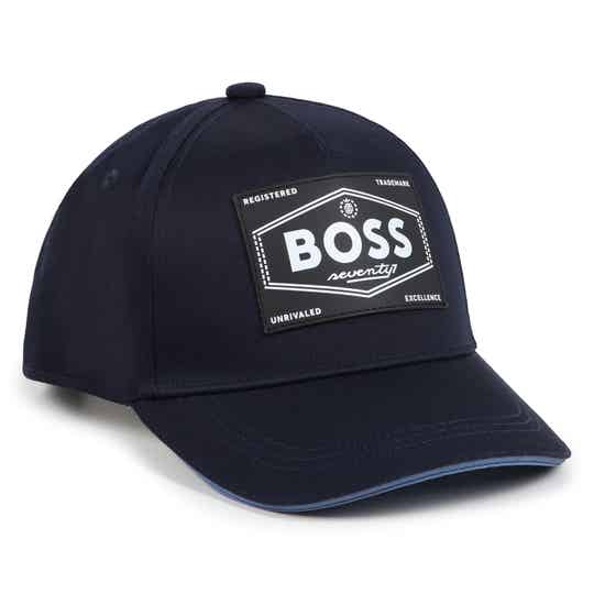 Casquette avec badge BOSS KIDS - 849blue