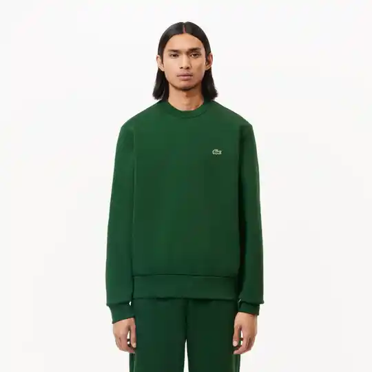 Sweatshirt molleton col rond -132vert sapin