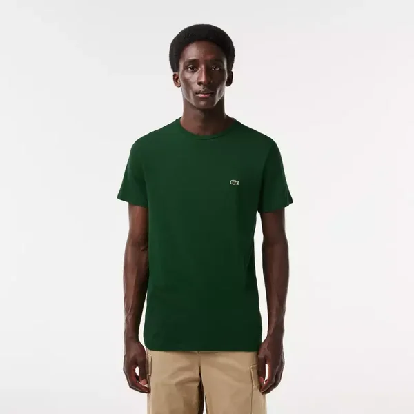 T-shirt Lacoste col rond uni - vert