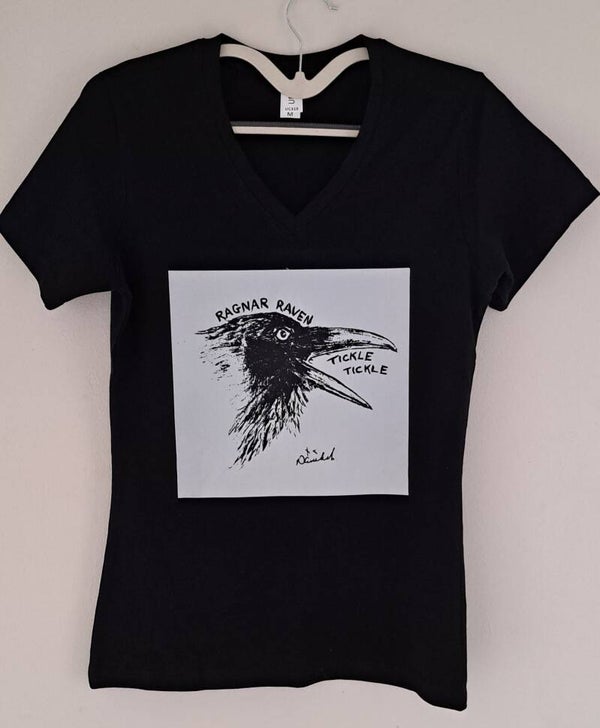 "Tickle Tickle Sketch" T shirt black 100%cotton