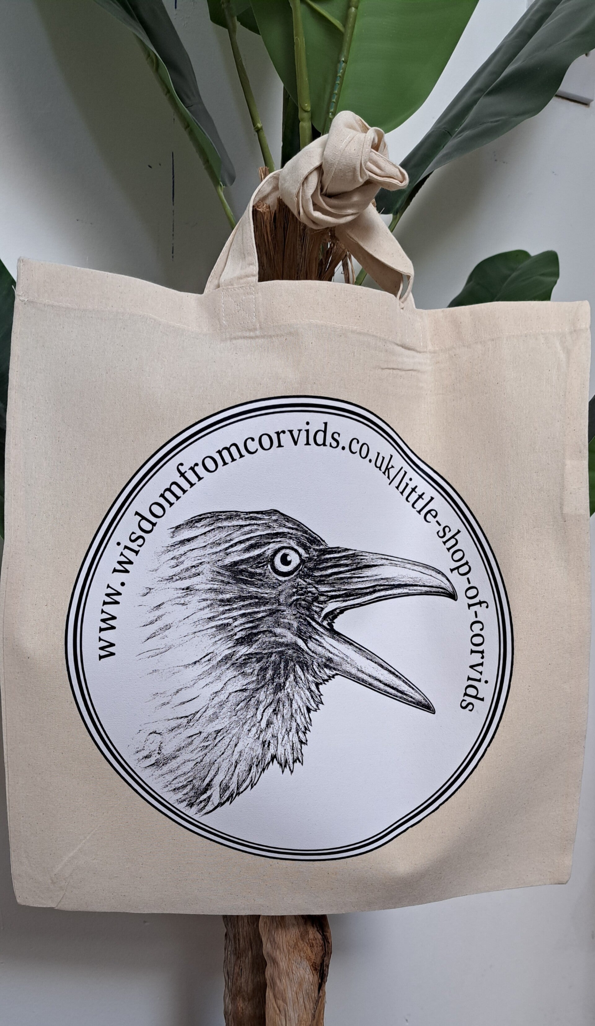 "Little Shop of Corvids" Logo Tote 38x42cm