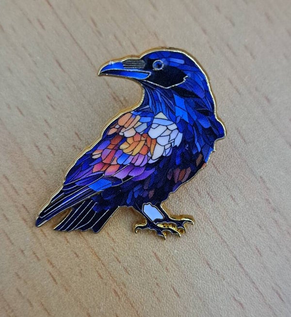 Raven Metal Colourful Enamel Pin