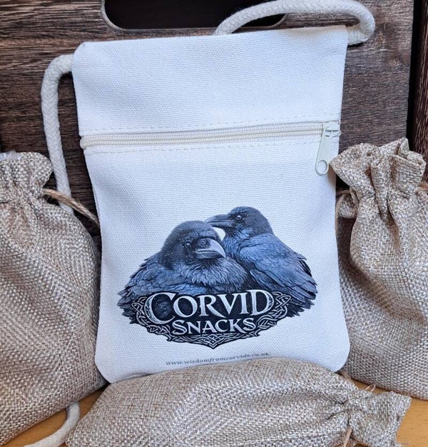 Corvid Snacks cross body bag & treats