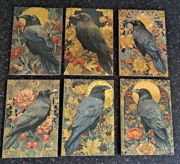 Corvid Greetings Cards (pack of 6 blank cards)