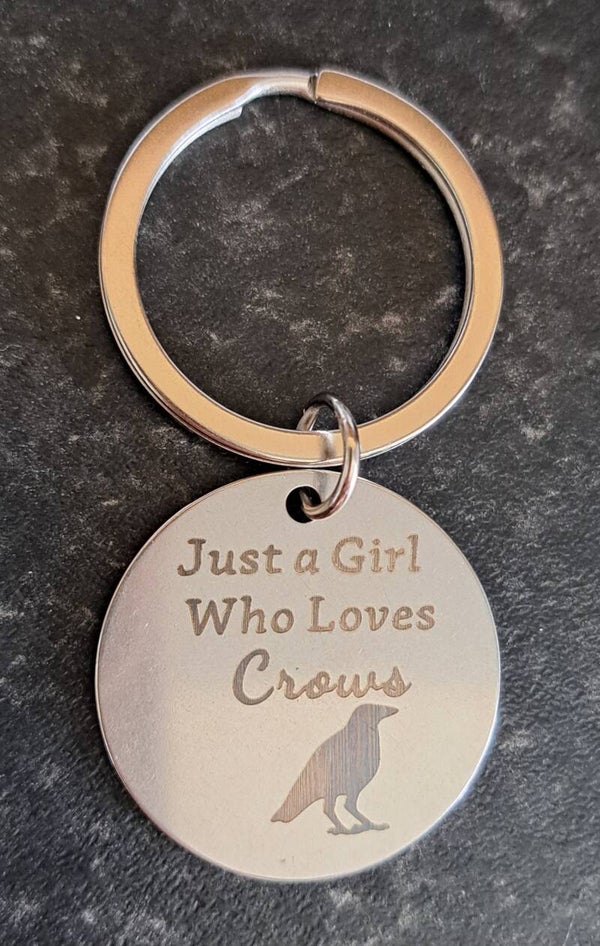 "Just a Girl Who Loves Cows" Keyring