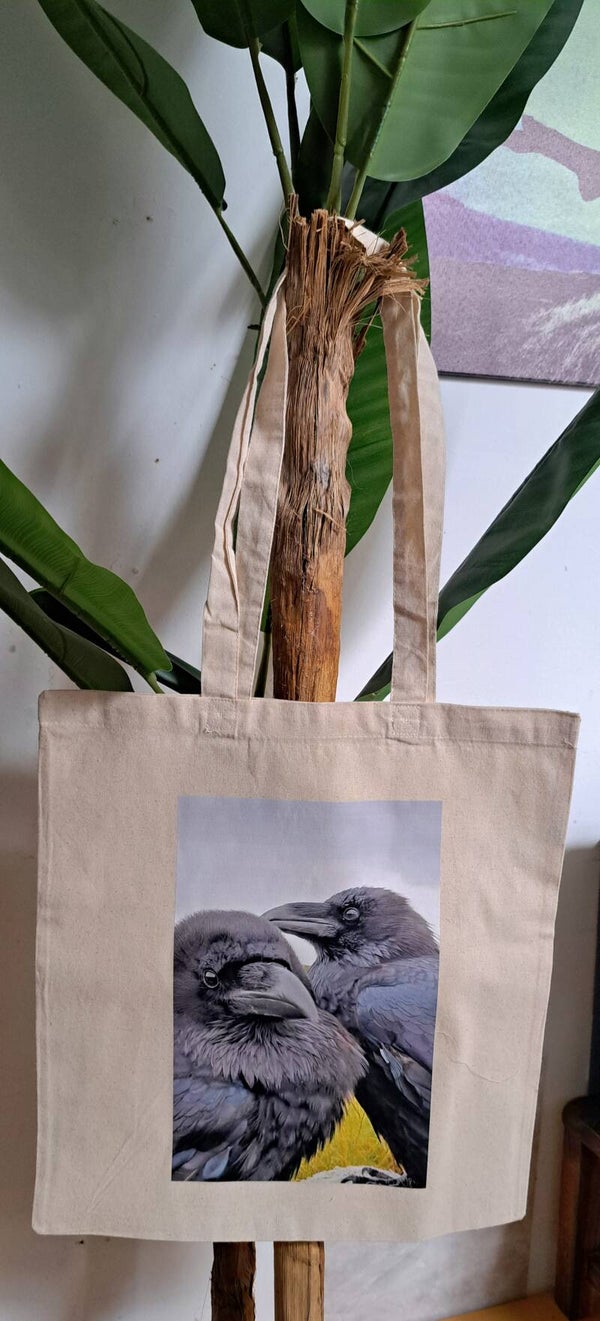 Corvus Corax 38x42cm Cotton Canvas Tote Bag