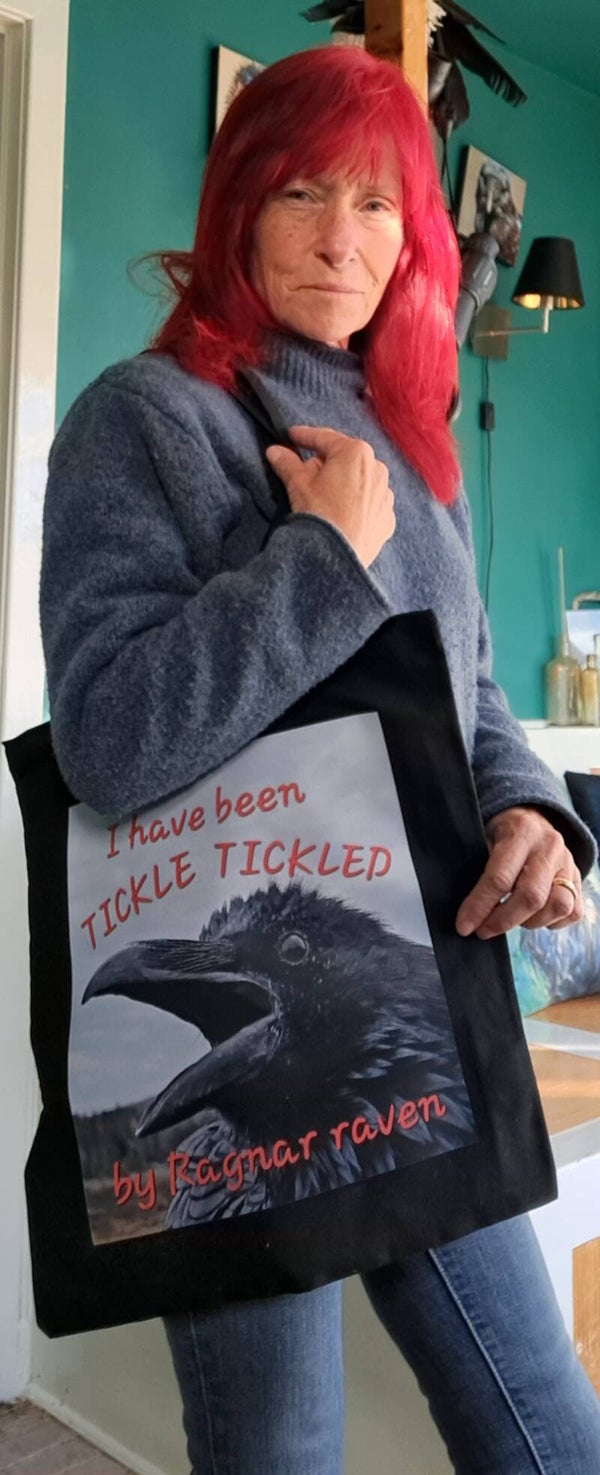 Tickle Tickle black tote bag 100% cotton canvas