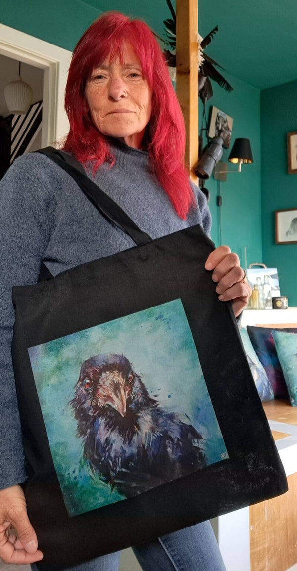 Ragnar Raven black tote bag 100% cotton canvas