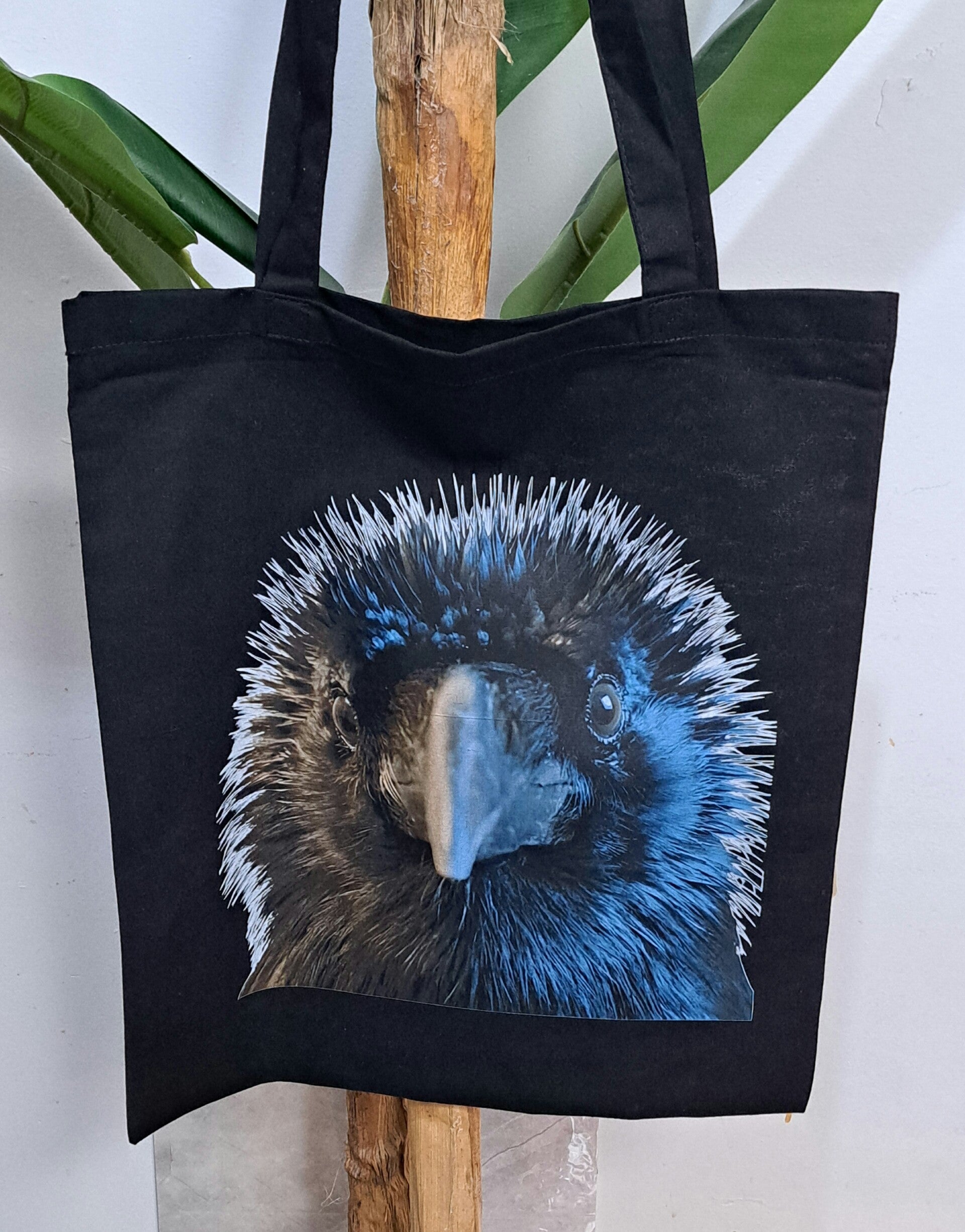 Sunflower Girl black 100% cotton canvas tote bag 38x42cm