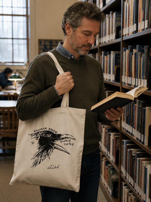 Cotton canvas tote bag "Tickle Tickle Sketch"