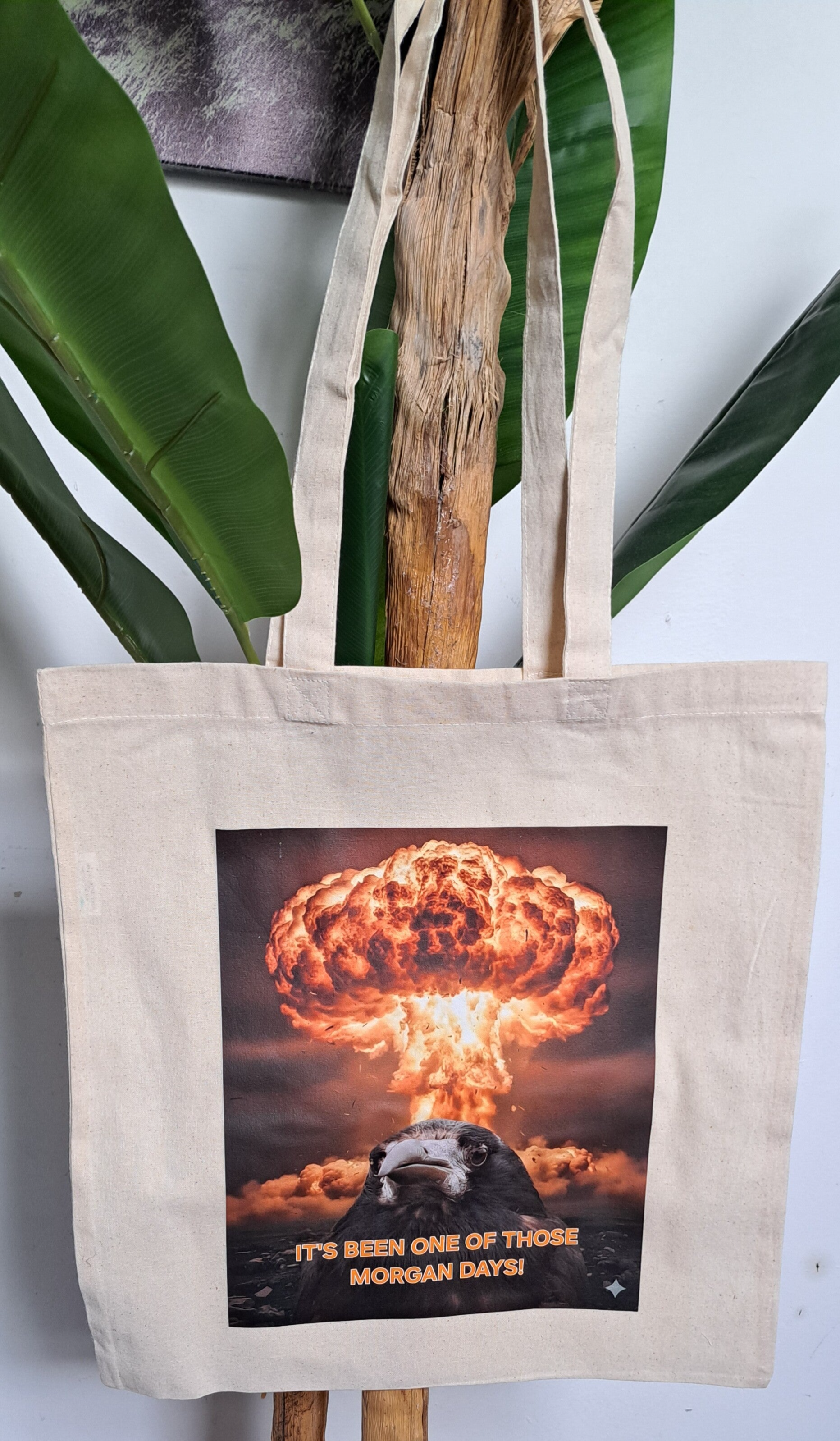 100% cotton "It’s been one of those Morgan day's " Tote Bag 38x42cm