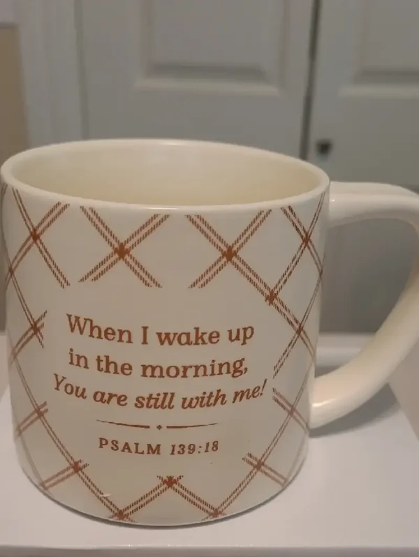 Day Spring Mug Cream Ceramic Mug with Brown Script – Morning Message