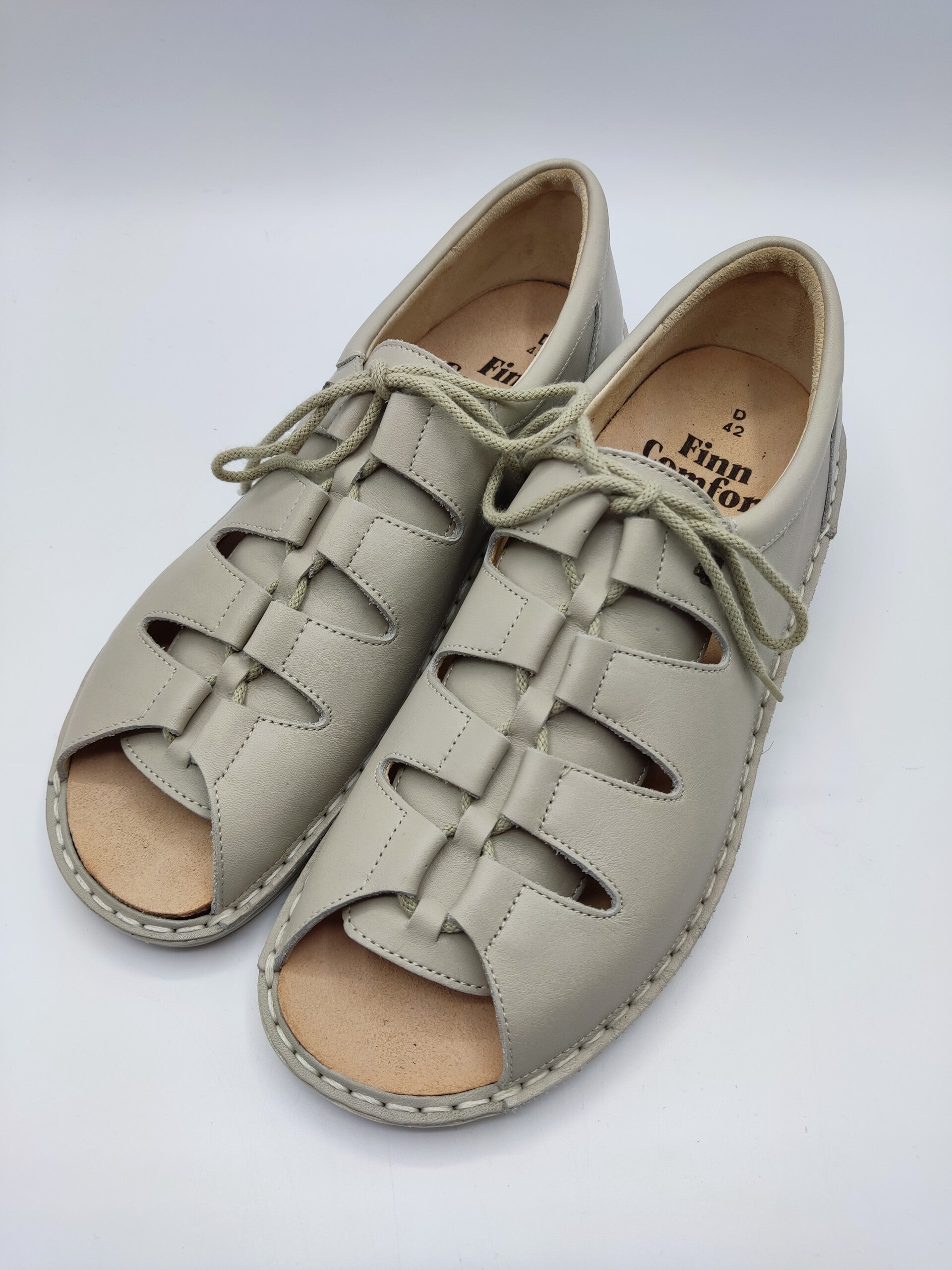 Finn Comfort Abano Nappa creme Damen Sandale
