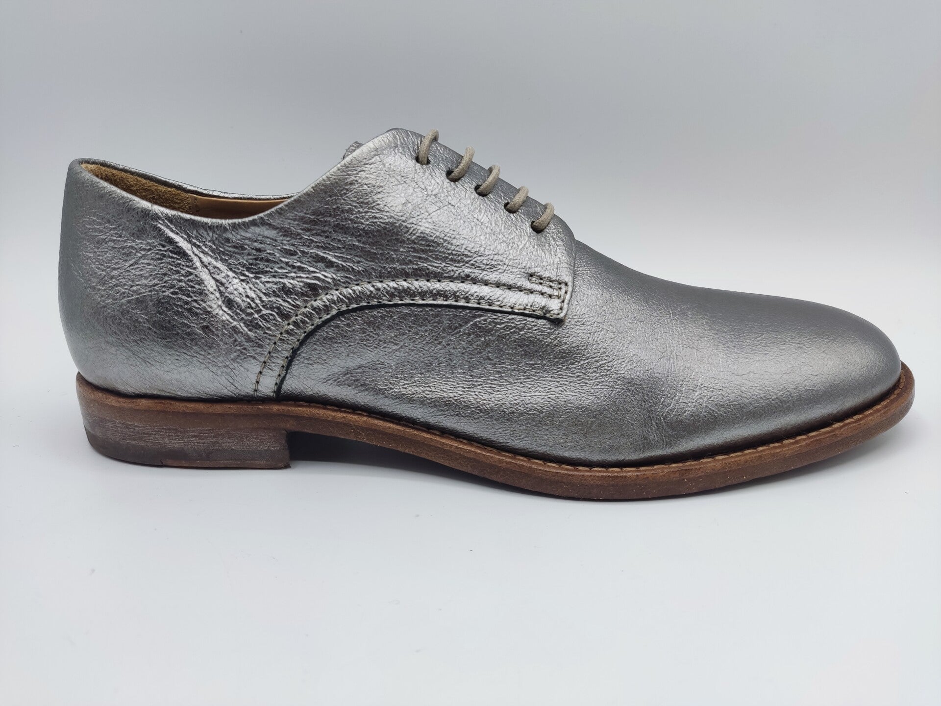 Moma silber Damen Schnürschuh