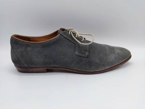 Moma Damen Schnürschuhe grau Velour