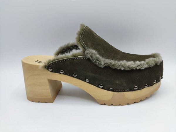 Softclox gefütterter Clog Henni oliv