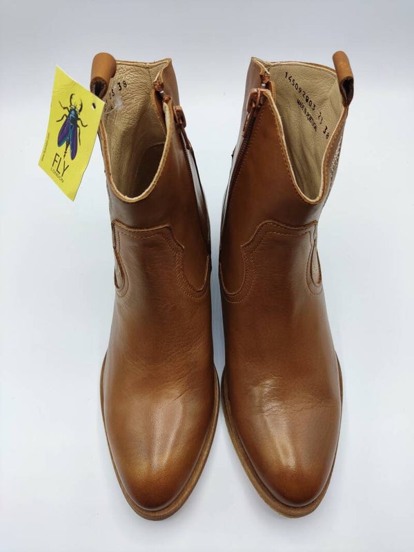 Fly London Cowboy-Stiefelette braun