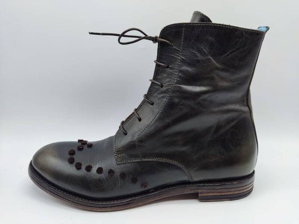 Moma Damen Stiefelette khaki oliv