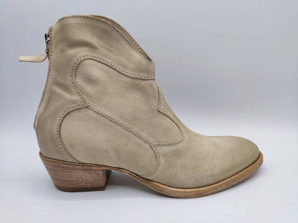 Moma Damen Cowboy - Stiefelette beige