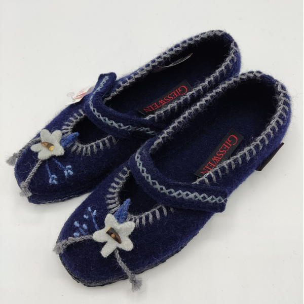 Giesswein Hausschuh  "Leimen" blau