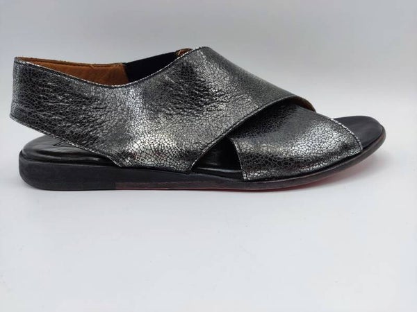 Moma Sandale schwarz /anthrazit / silber