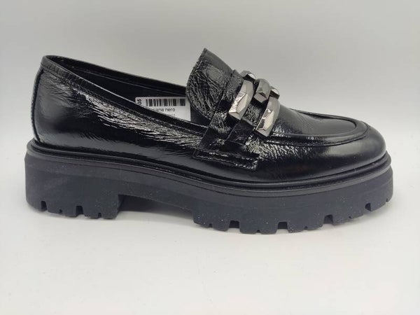 Pisati Slipper Loafer schwarz Lack