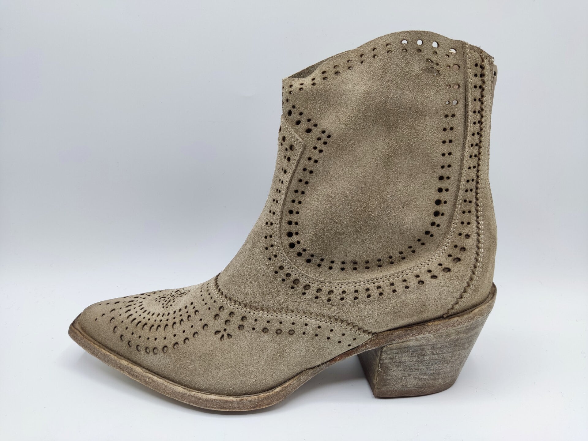 Curiosite Cowboy-Stiefelette beige