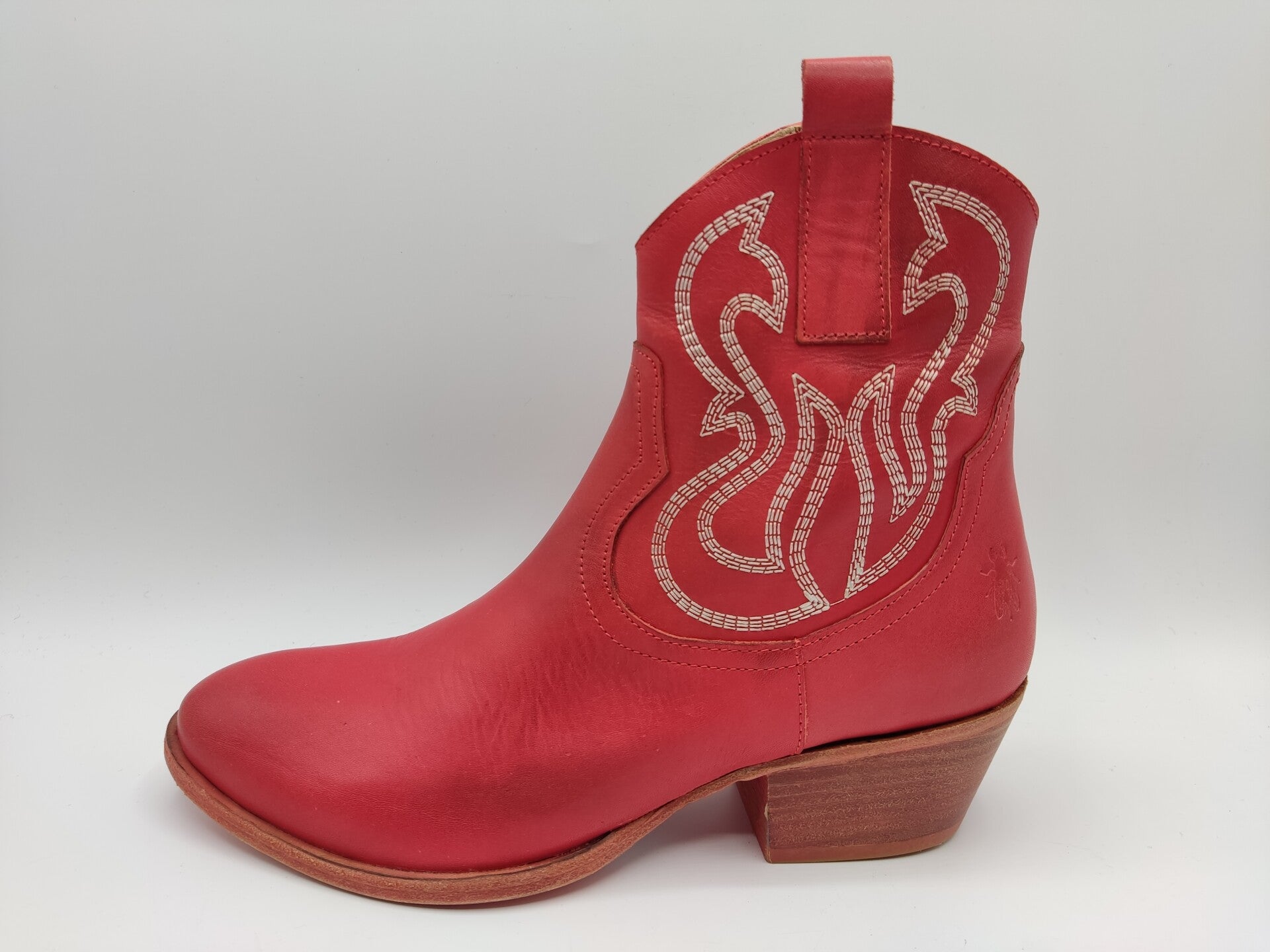 Fly London Cowboy-Stiefelette rot