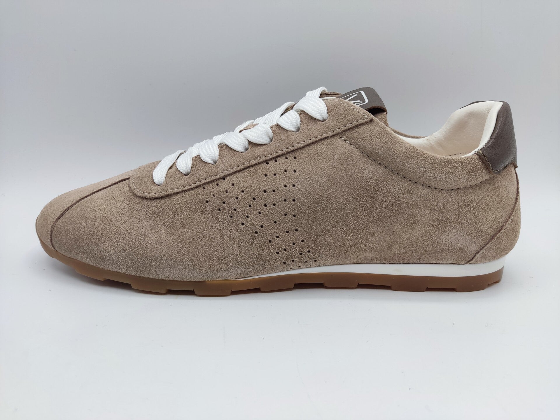 cmY taupe Velourleder Damen Sneaker