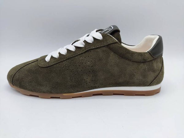 cmY Khaki Velourleder Damen Sneaker