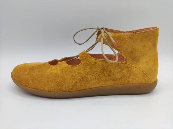 Think Nature gelb Ballerina zum Schnüren