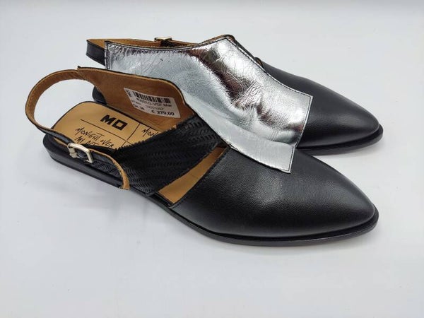Moma Slipper Sling schwarz / silber