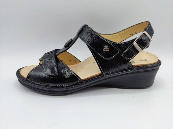 Finn Comfort Adana schwarz Lack Damen Sandale