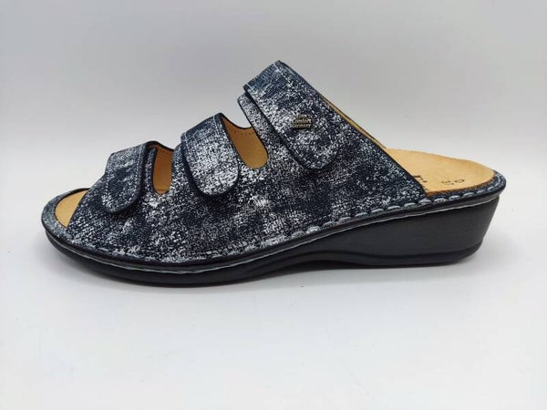 Finn Comfort Pisa blau Pantolette