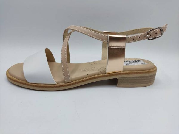 Nero Giardini Sandale weiß / beige / gold