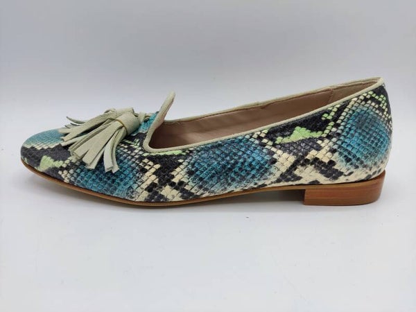 Pisati Slipper türkis bunt Kroko