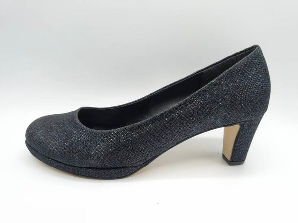 Gabor Pumps dunkelblau Glitzer