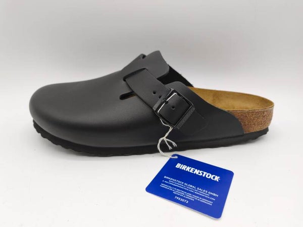 Birkenstock Boston schwarz Leder