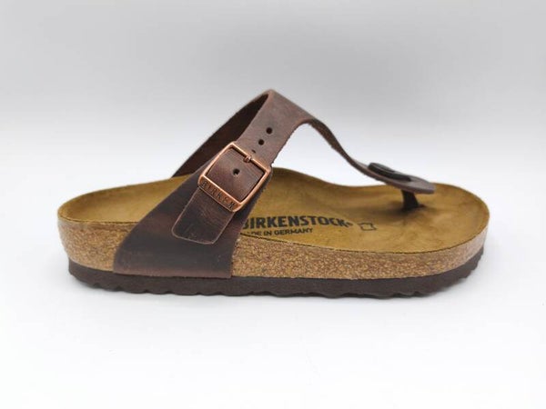 Birkenstock Gizeh habana Fettleder
