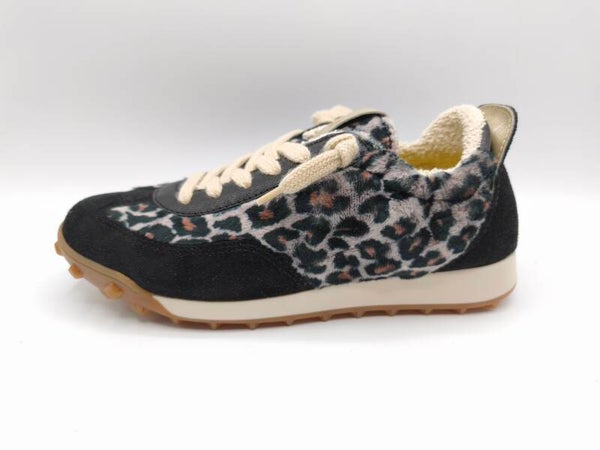 Moni Sneaker schwarz / Leo kombiniert